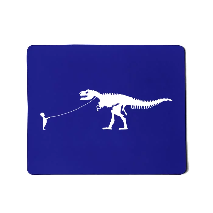 Child With Dinosaur On Leash Freedom Equality Irony Gift Mousepad