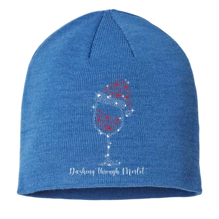 Christmas Wine Dashing Through Merlot 8 1/2in Sustainable Knit Beanie