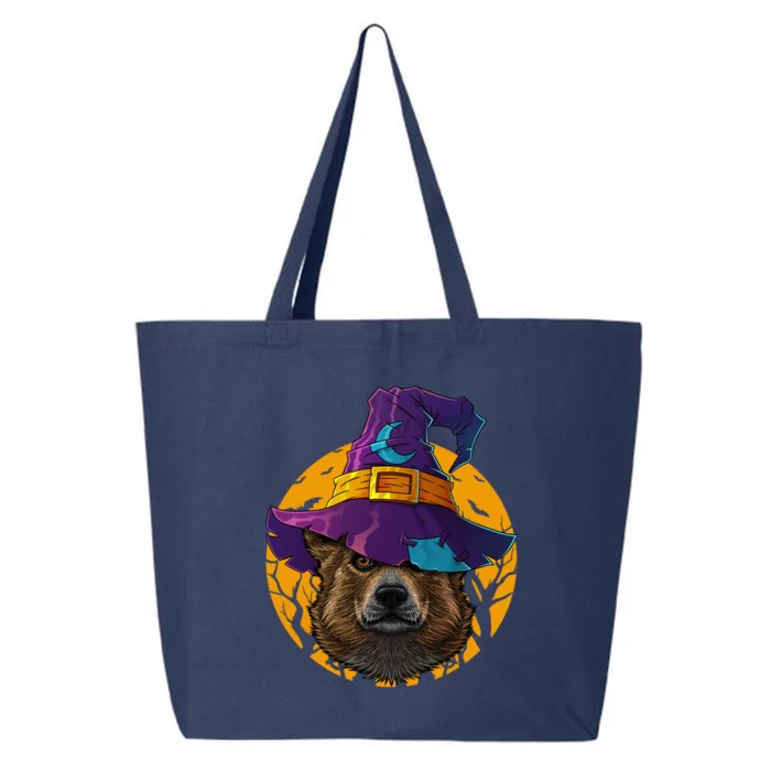 Corgi Witch Dog Funny Halloween Costume Creepy Moon Gift 25L Jumbo Tote