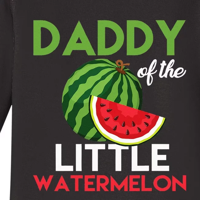 Cute Watermelon Daddy Design Dad For Men Baby Long Sleeve Bodysuit