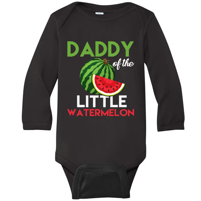 Cute Watermelon Daddy Design Dad For Men Baby Long Sleeve Bodysuit