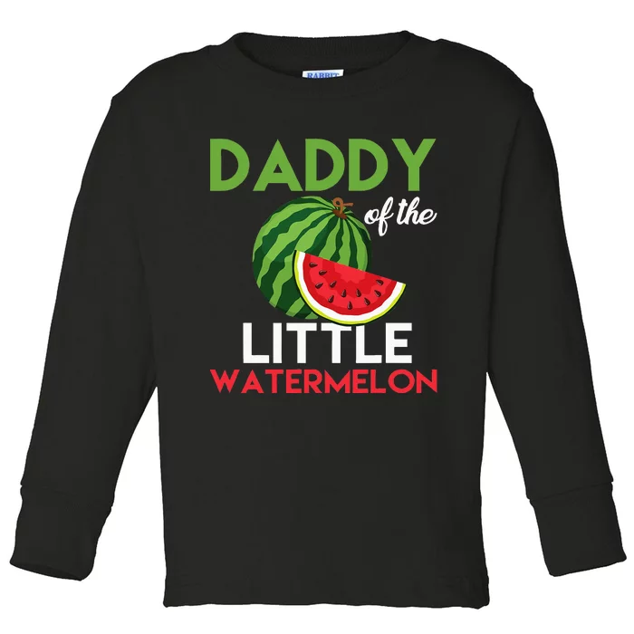 Cute Watermelon Daddy Design Dad For Men Toddler Long Sleeve Shirt