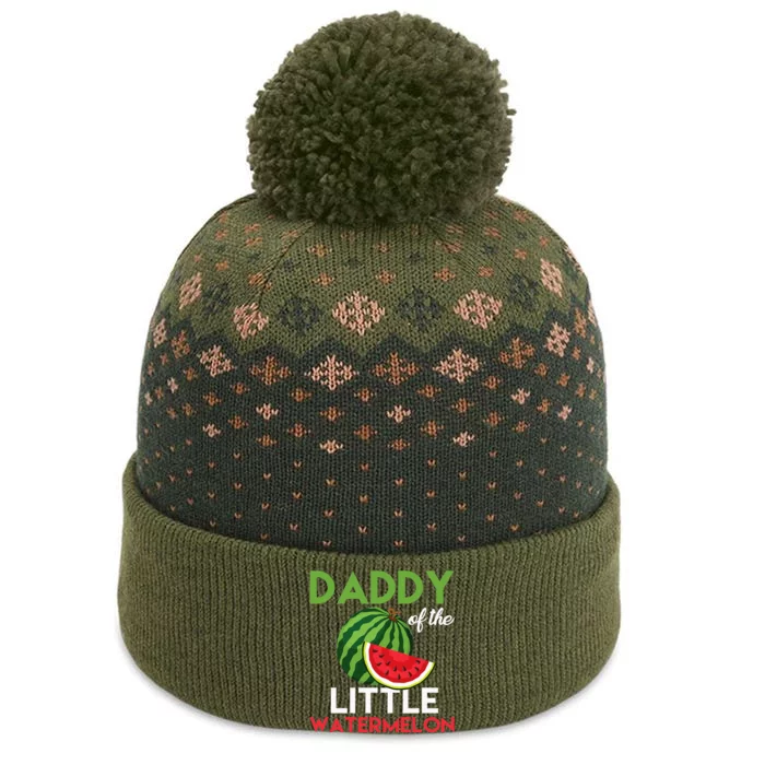 Cute Watermelon Daddy Design Dad For Men The Baniff Cuffed Pom Beanie