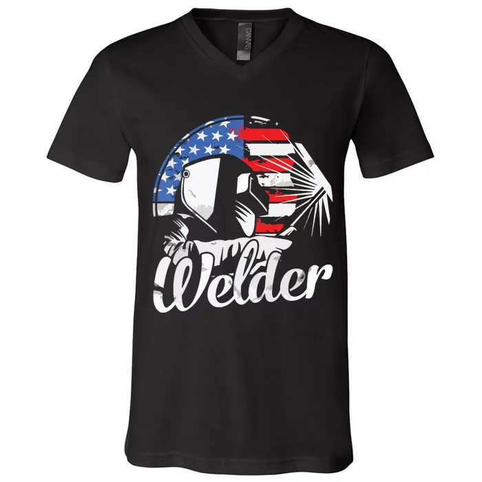 Cool Welder Design For Welding Weld Metal Welder V-Neck T-Shirt