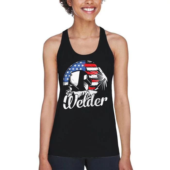 Cool Welder Design For Welding Weld Metal Welder Women's Racerback Tank