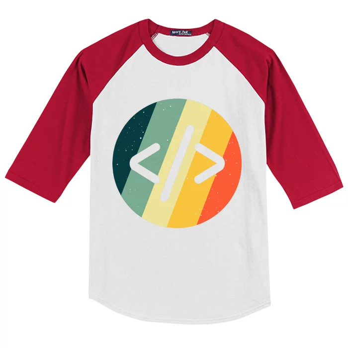 Cool Web Developer Art For HTML Programmer Lovers Kids Colorblock Raglan Jersey