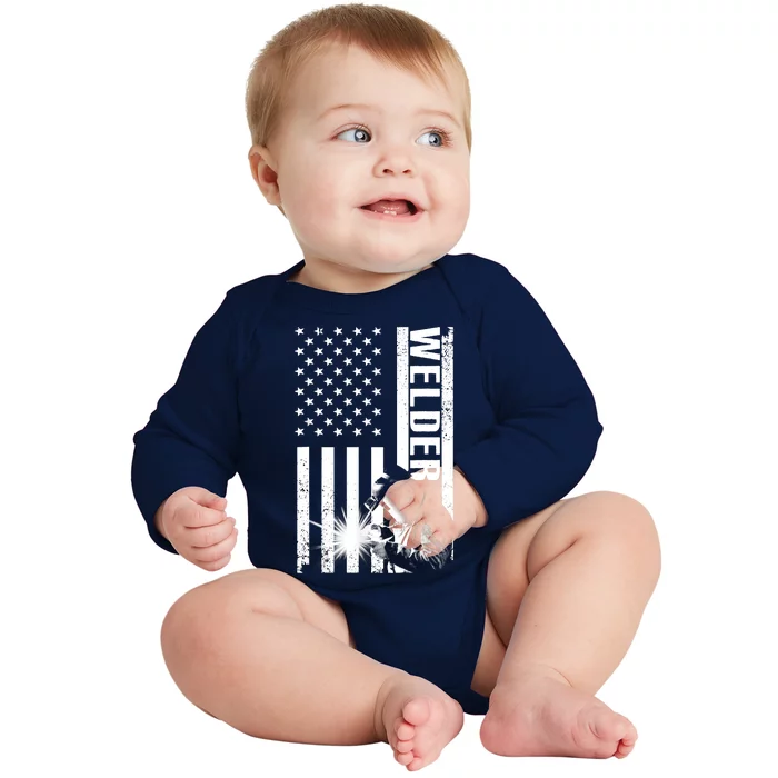 Cool Welder Design Welder Welding Metalwork Baby Long Sleeve Bodysuit