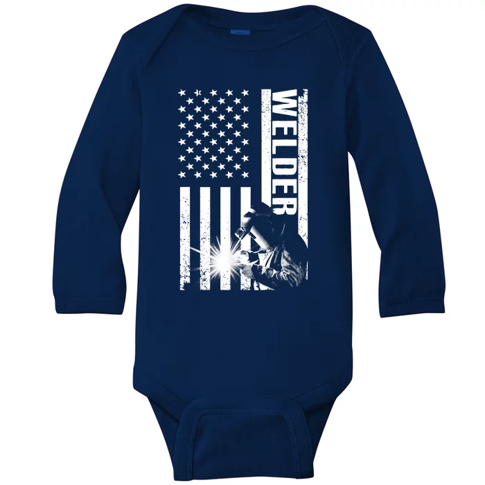 Cool Welder Design Welder Welding Metalwork Baby Long Sleeve Bodysuit