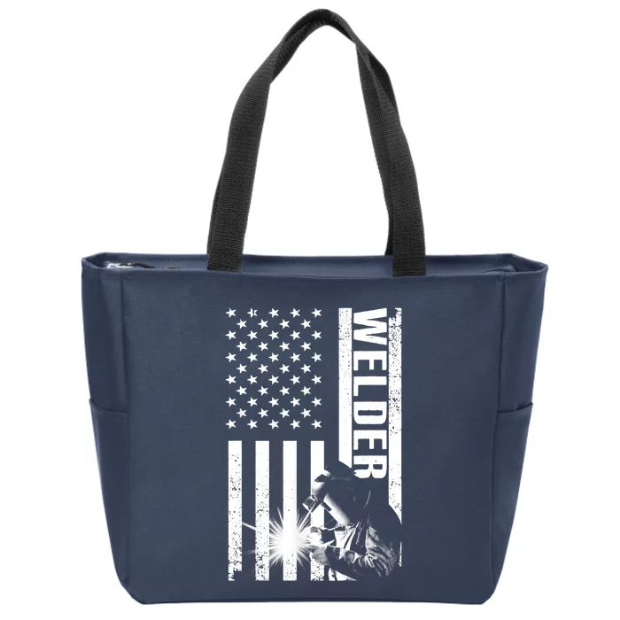 Cool Welder Design Welder Welding Metalwork Zip Tote Bag