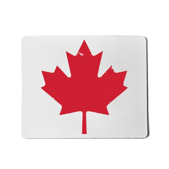 Canada Women Distressed Red Maple Leaf Canada Day Mousepad