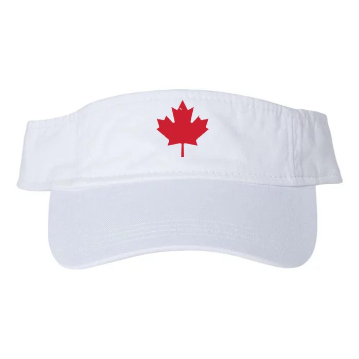 Canada Women Distressed Red Maple Leaf Canada Day Valucap Bio-Washed Visor