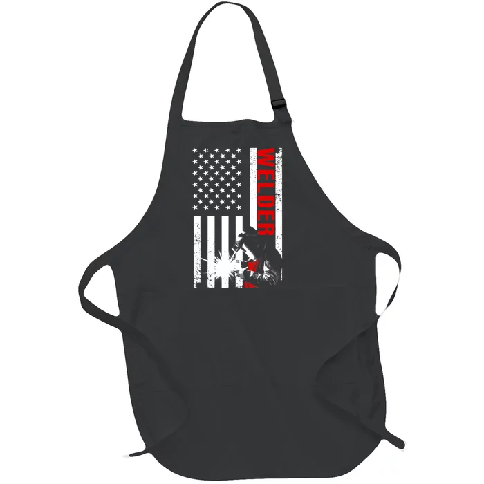 Cool Welder Design Welder Welding Metalwork Full-Length Apron With Pocket