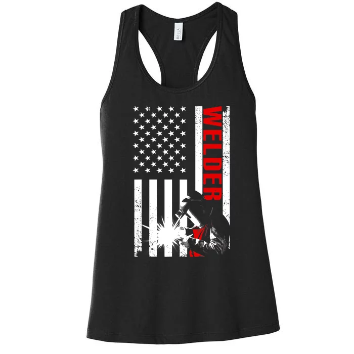 Cool Welder Design Welder Welding Metalwork Women's Racerback Tank