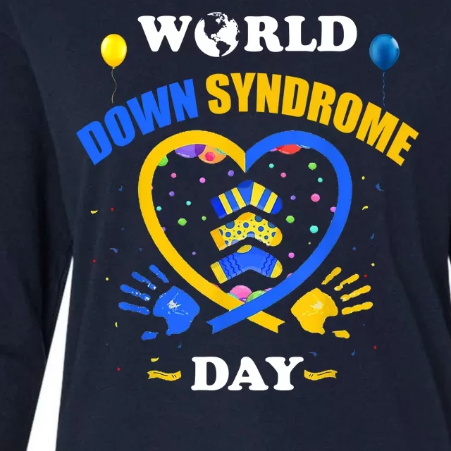 Celebrate World Down Syndrome Day Womens Cotton Relaxed Long Sleeve T-Shirt