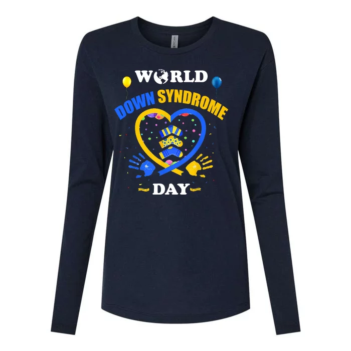 Celebrate World Down Syndrome Day Womens Cotton Relaxed Long Sleeve T-Shirt