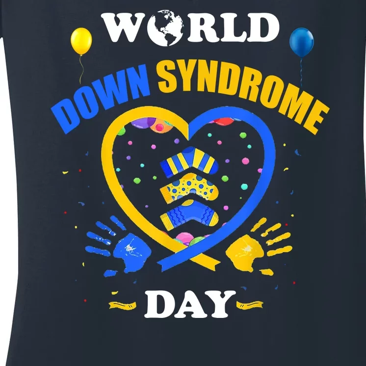 Celebrate World Down Syndrome Day Women's V-Neck T-Shirt