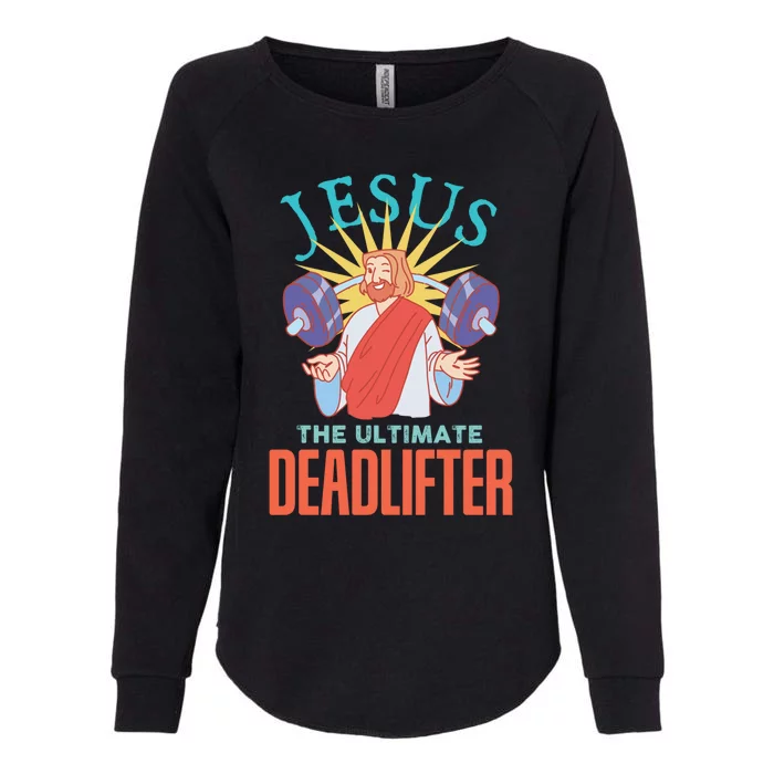 Christian Workout Deadlifter Gift Womens California Wash Sweatshirt