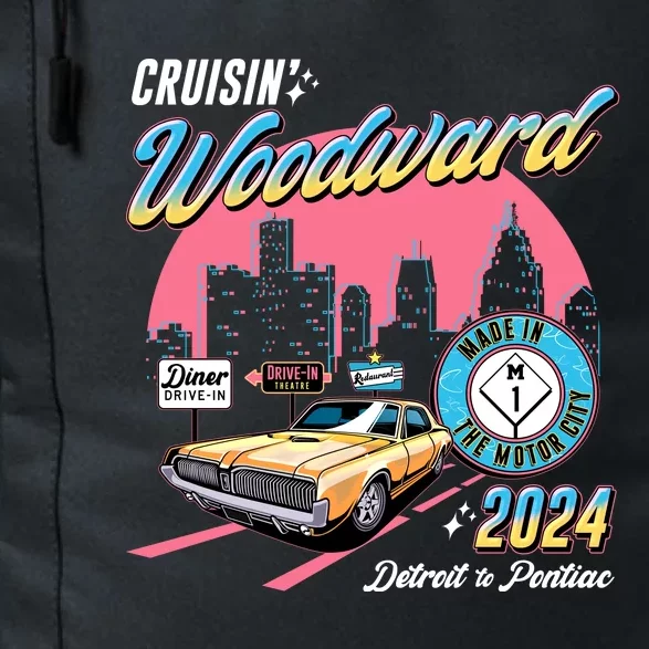 Cruisin Woodward Detroit To Pontiac 2024 Pink Version Daily Commute Backpack