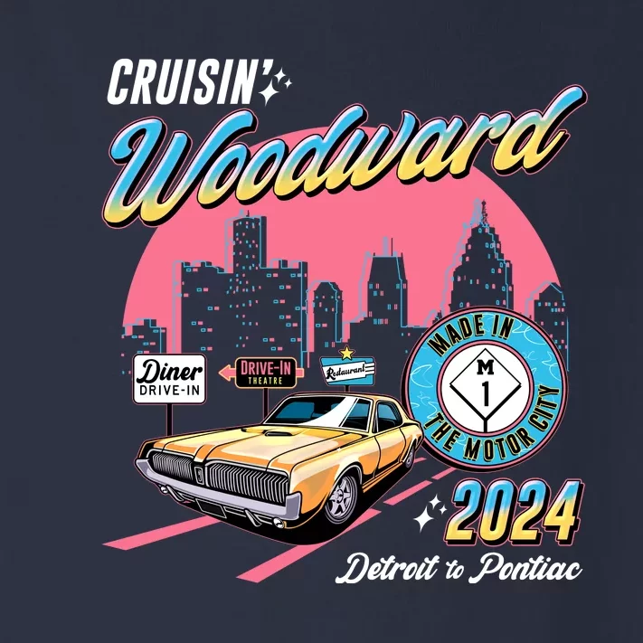 Cruisin Woodward Detroit To Pontiac 2024 Pink Version Toddler Long Sleeve Shirt