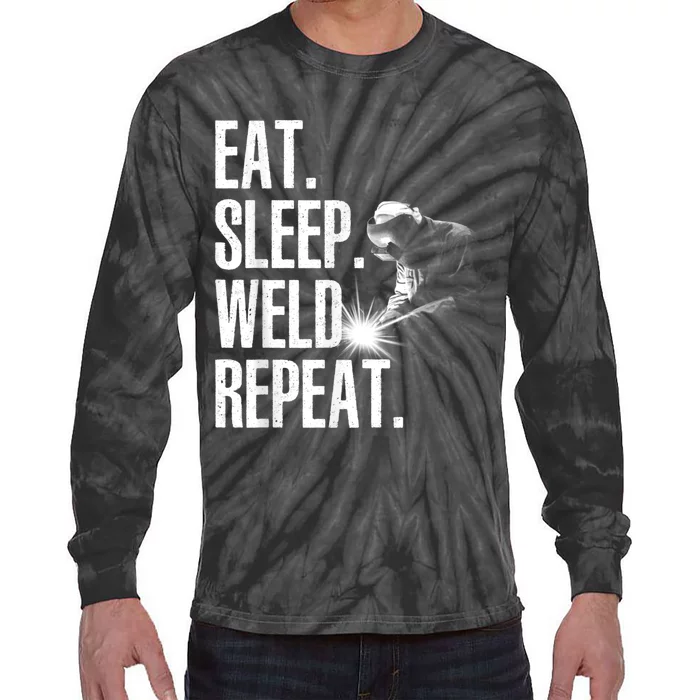 Cool Welding Design For Men Women Welder Welding Weld Lover Tie-Dye Long Sleeve Shirt