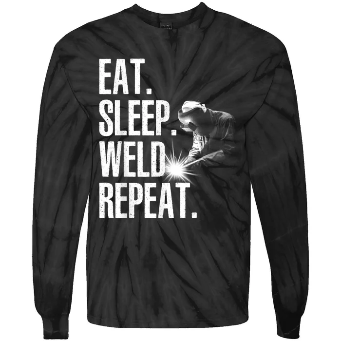 Cool Welding Design For Men Women Welder Welding Weld Lover Tie-Dye Long Sleeve Shirt