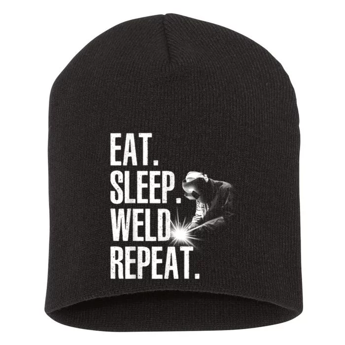 Cool Welding Design For Men Women Welder Welding Weld Lover Short Acrylic Beanie