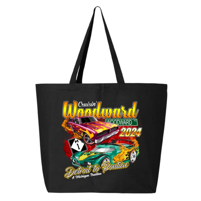 Cruisin Woodward Detroit To Pontiac A Michigan Tradition 2024 25L Jumbo Tote