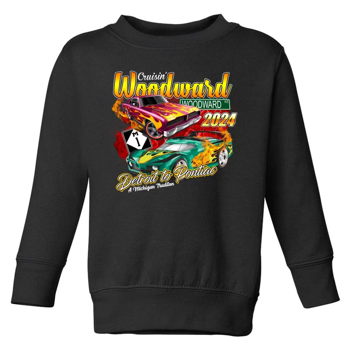 Cruisin Woodward Detroit To Pontiac A Michigan Tradition 2024 Toddler Sweatshirt