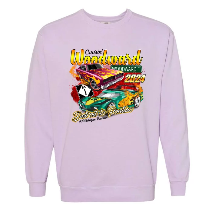 Cruisin Woodward Detroit To Pontiac A Michigan Tradition 2024 Garment-Dyed Sweatshirt