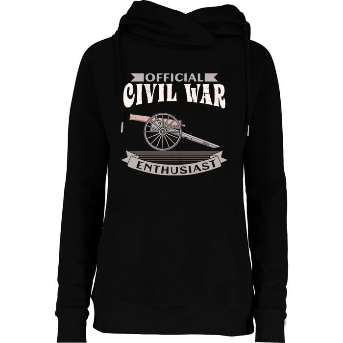 Civil War Enthusiast American Lover US Reenactor Womens Funnel Neck Pullover Hood