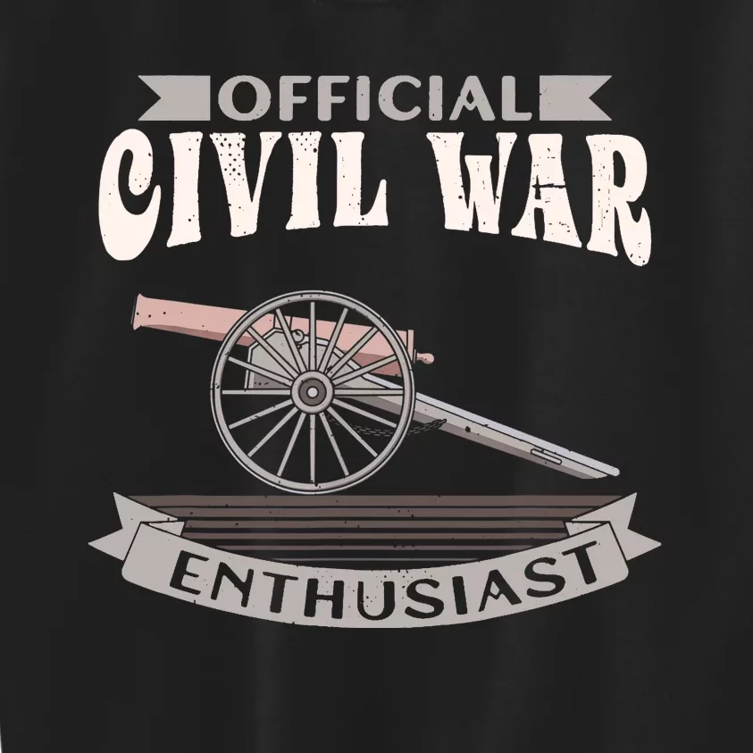 Civil War Enthusiast American Lover US Reenactor Kids Sweatshirt