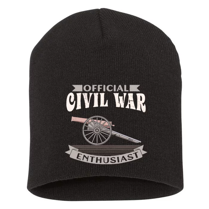 Civil War Enthusiast American Lover US Reenactor Short Acrylic Beanie