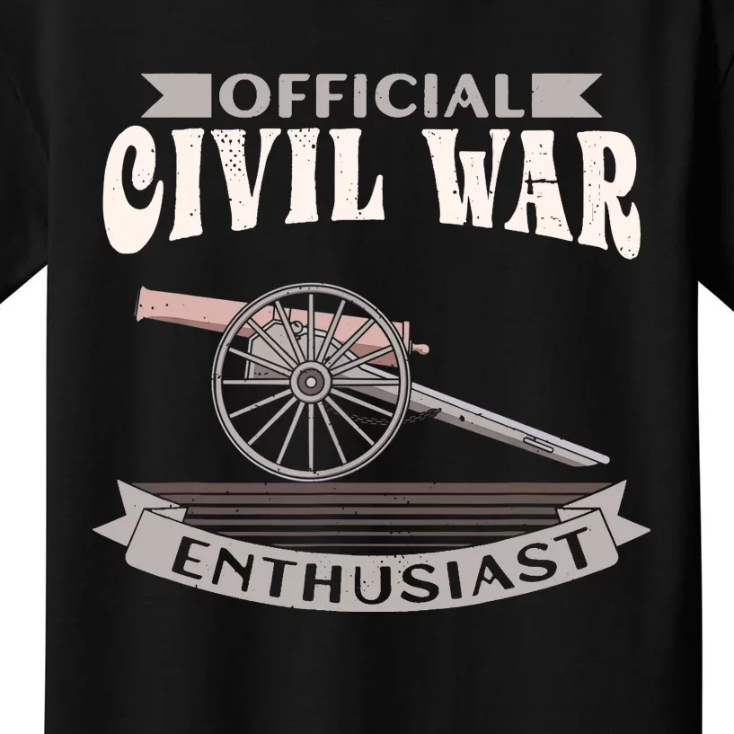 Civil War Enthusiast American Lover US Reenactor Kids T-Shirt