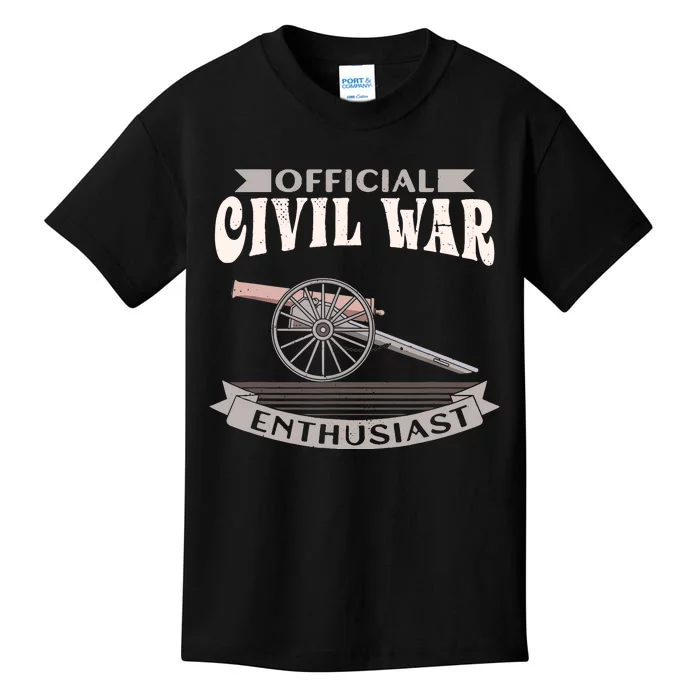 Civil War Enthusiast American Lover US Reenactor Kids T-Shirt