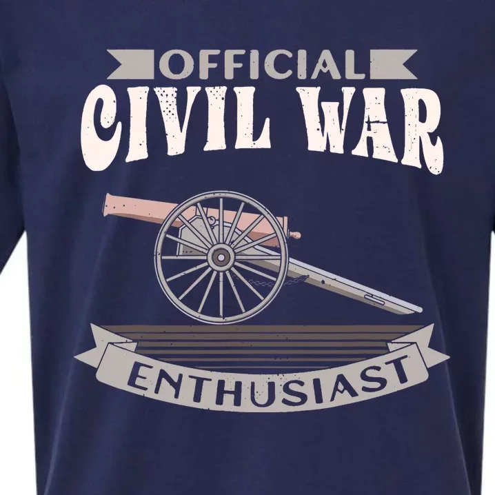 Civil War Enthusiast American Lover US Reenactor Sueded Cloud Jersey T-Shirt