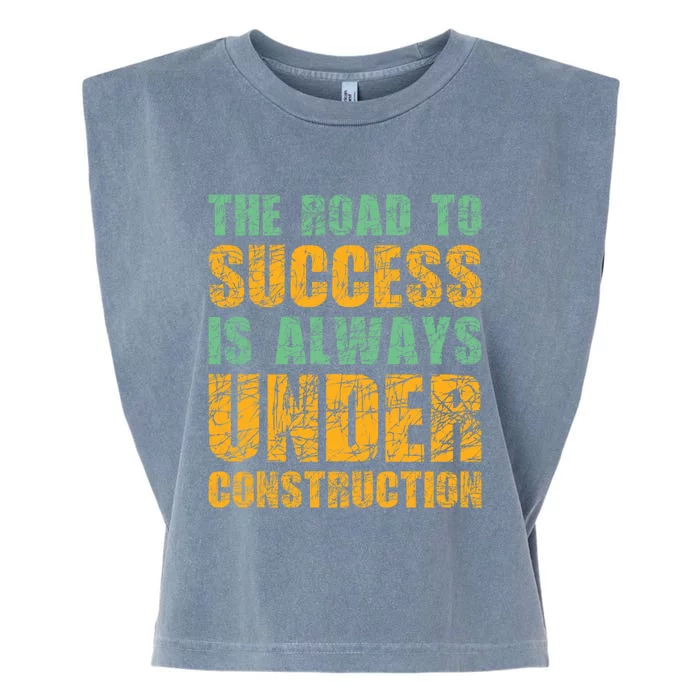 Construction Worker Excavator House Building Site Fore Cool Gift Garment-Dyed Women's Muscle Tee