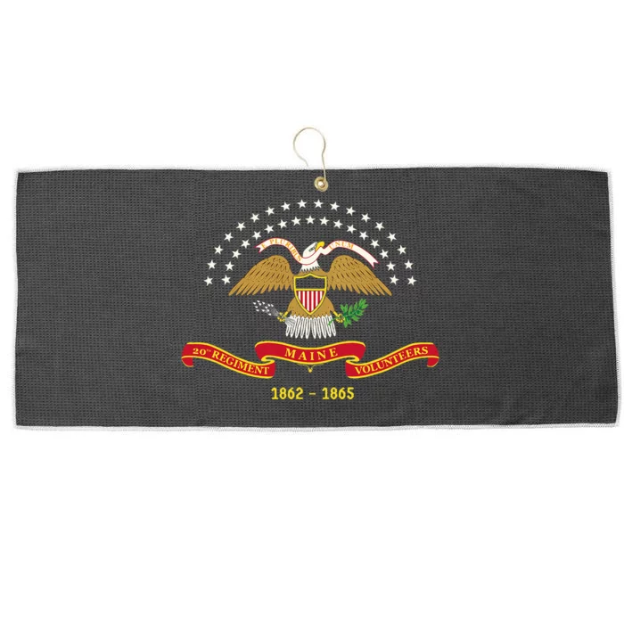 Civil War Era 20th Maine Volunteer Infantry Regiment Flag Large Microfiber Waffle Golf Towel