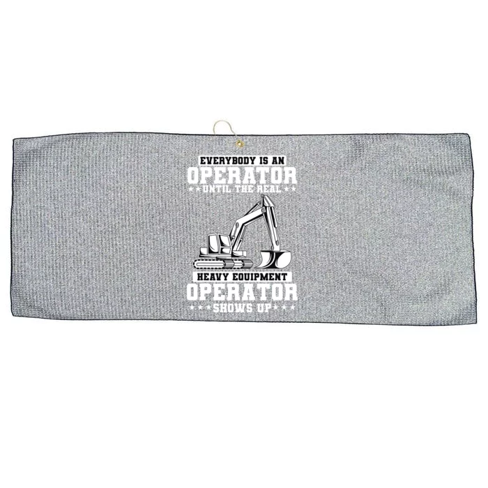 Construction Worker Excavator Heavy Equipment Operator Large Microfiber Waffle Golf Towel