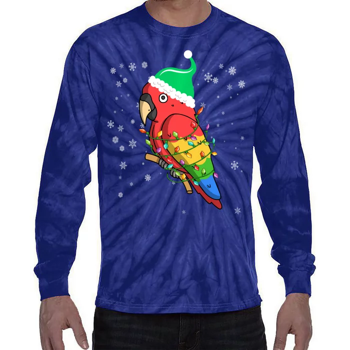 Christmas Women , Elf Macaw Tie-Dye Long Sleeve Shirt