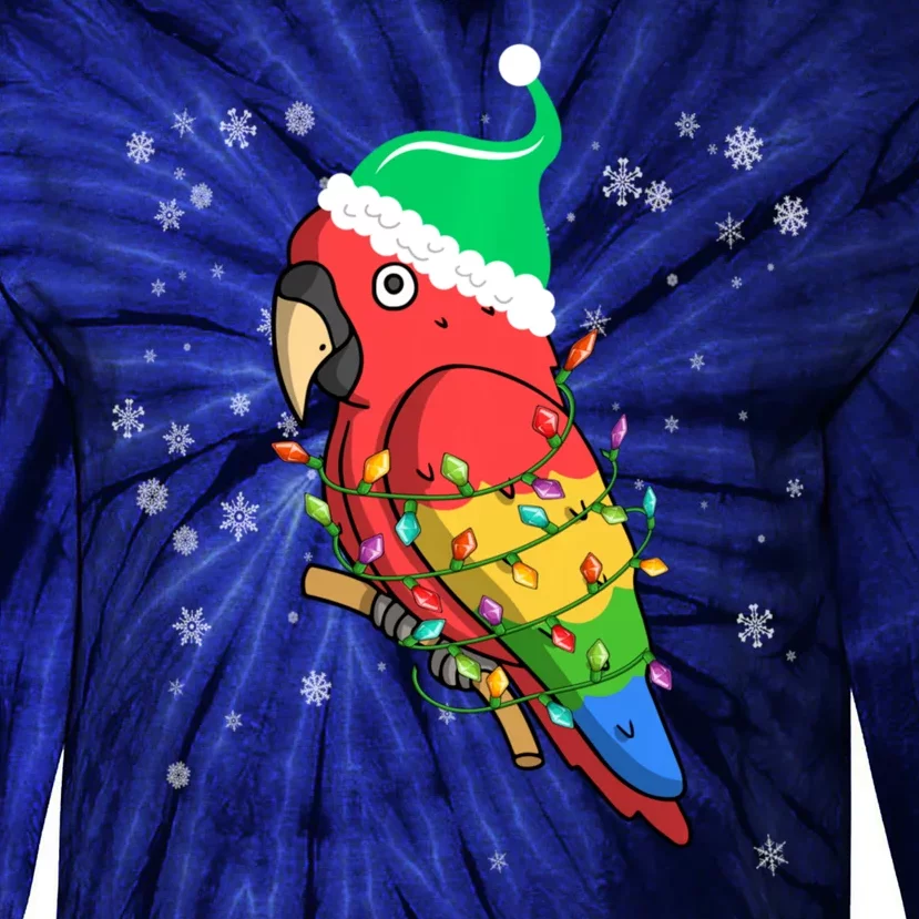 Christmas Women , Elf Macaw Tie-Dye Long Sleeve Shirt