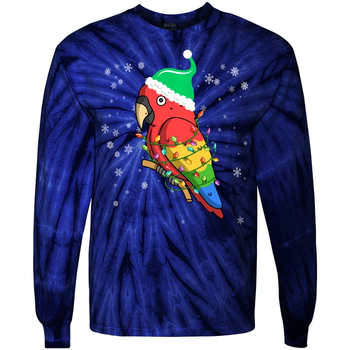 Christmas Women , Elf Macaw Tie-Dye Long Sleeve Shirt