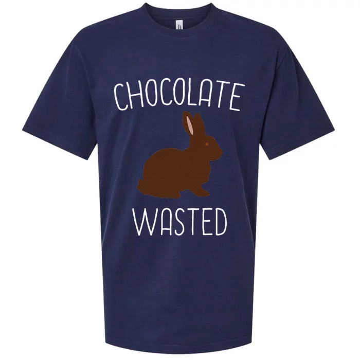 Chocolate Wasted Easter Funny Easter Bunny Gift Idea Sueded Cloud Jersey T-Shirt