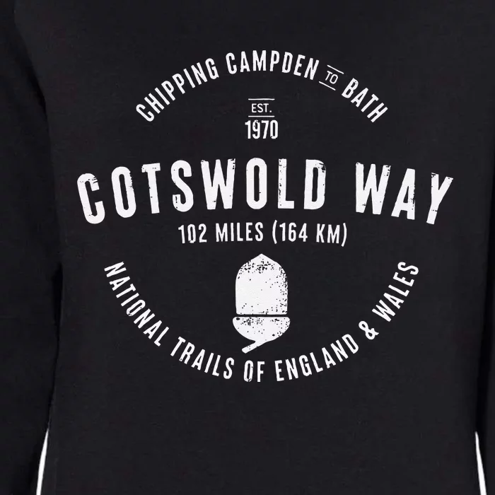 Cotswold Way England Wales Hikes Womens California Wash Sweatshirt