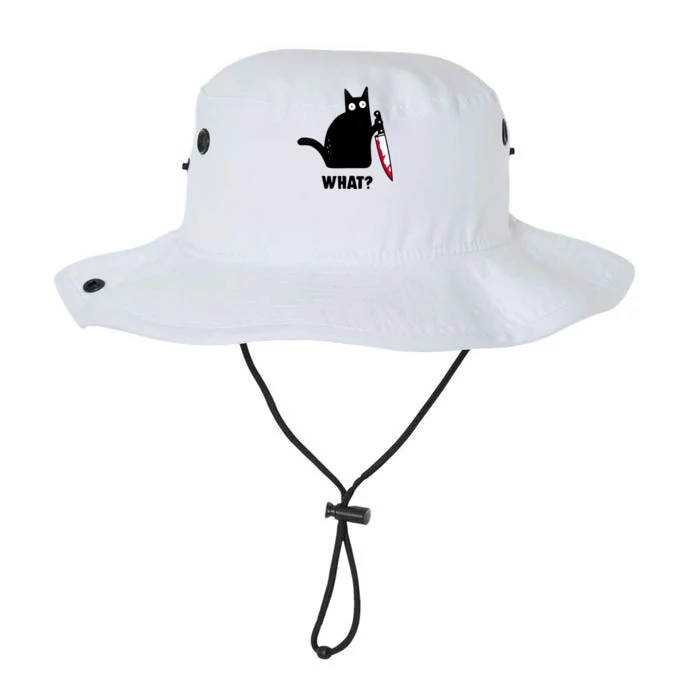 Cat What? Funny Black Cagift Murderous Cat With Knife Cool Gift Legacy Cool Fit Booney Bucket Hat