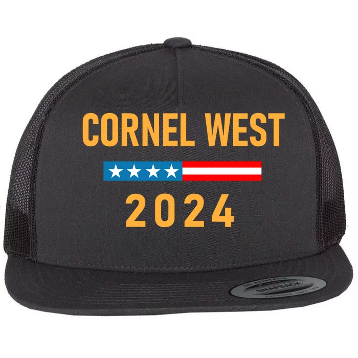 Cornel West For President Cornel West 2024 Flat Bill Trucker Hat