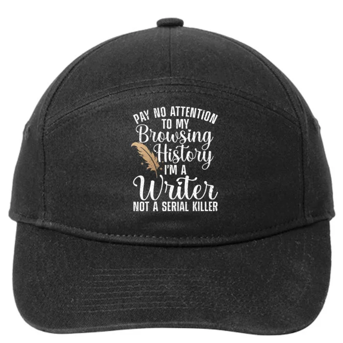 Cool Writer For Author Journalist Writing Poetry 7-Panel Snapback Hat