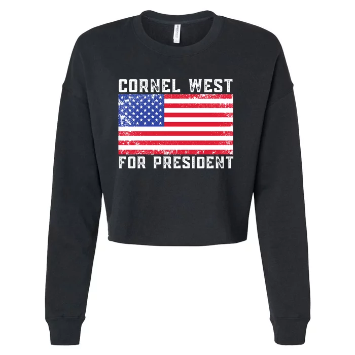 Cornel West For President 2024 Cornel West 2024 Cropped Pullover Crew