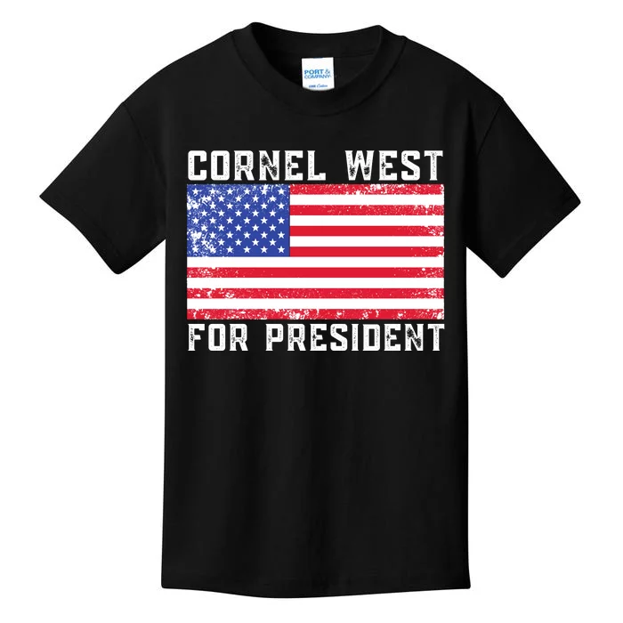 Cornel West For President 2024 Cornel West 2024 Kids T-Shirt