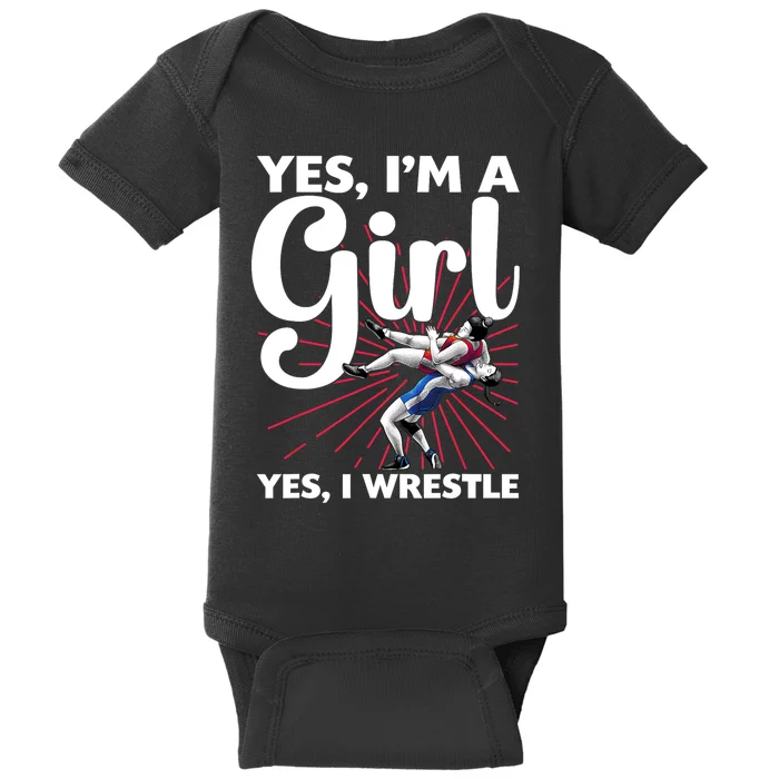 Cool Wrestling For Girls Women Kids Wrestler Athletes Coach Baby Bodysuit