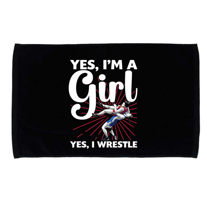 Cool Wrestling For Girls Women Kids Wrestler Athletes Coach Microfiber Hand Towel